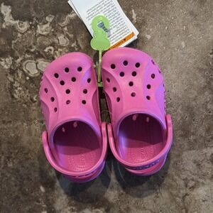 NWT Crocs Toddler C7 7 Baya Clog Shoes Sandals Deep Pink